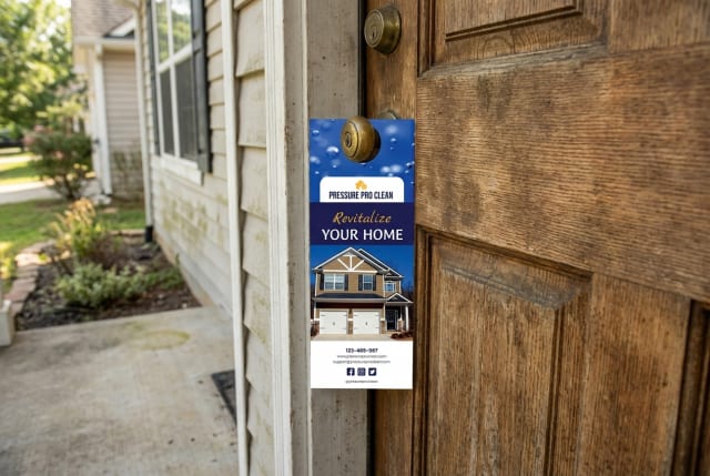 Pressure washing door hangers