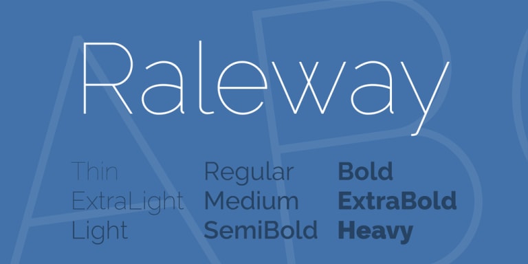 Raleway by The League of Moveable Type