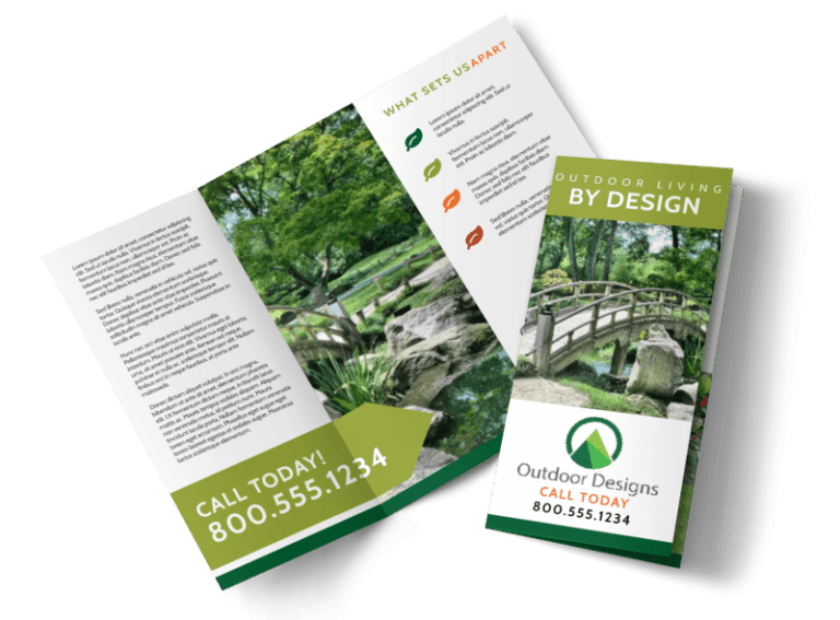 Landscaping Tri-Fold Brochure Template
