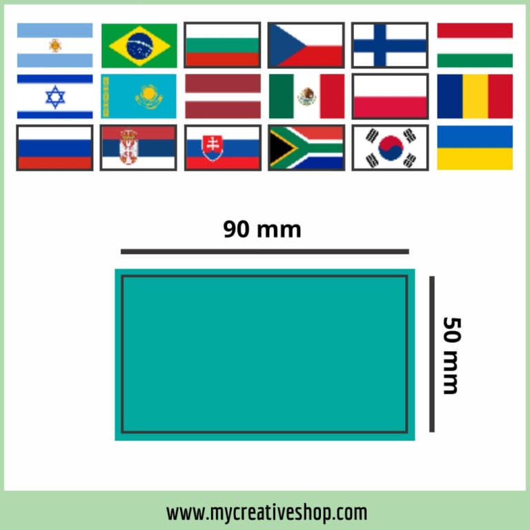 South-Central America E Europe S Africa Business Card Size Graphic