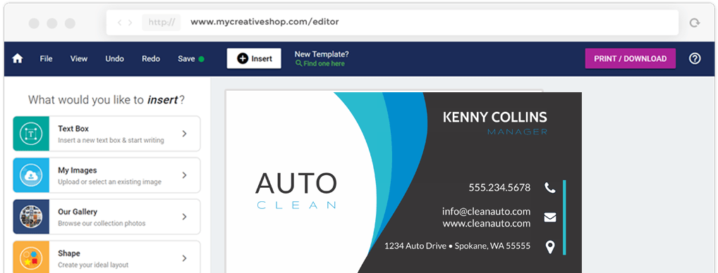 MyCreativeShop Business Card Design Software