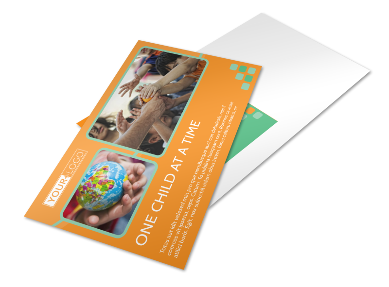 Charity Fundraiser Postcard Template