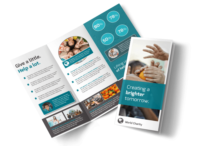 Bright Future Charity Tri-Fold Brochure Template