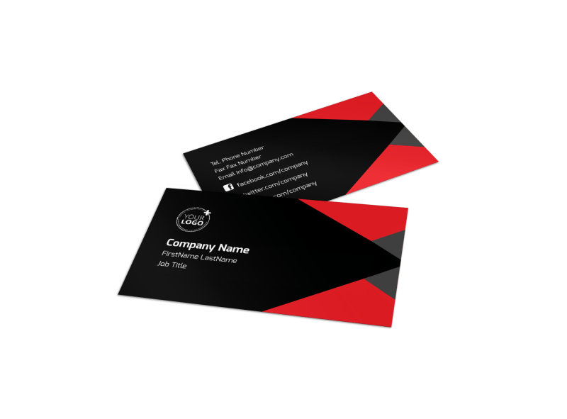 Geometric Financial Analyst Business Card Template