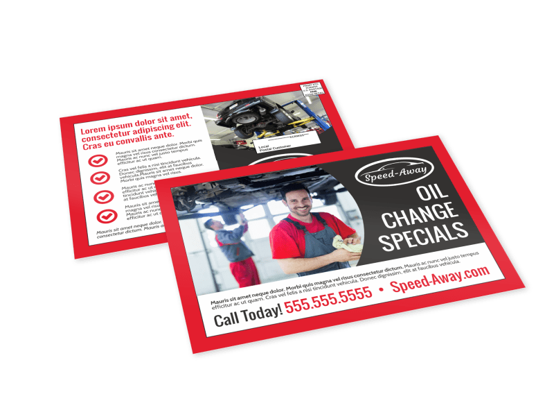 Oil Change EDDM Postcard Template brgdlc87xx