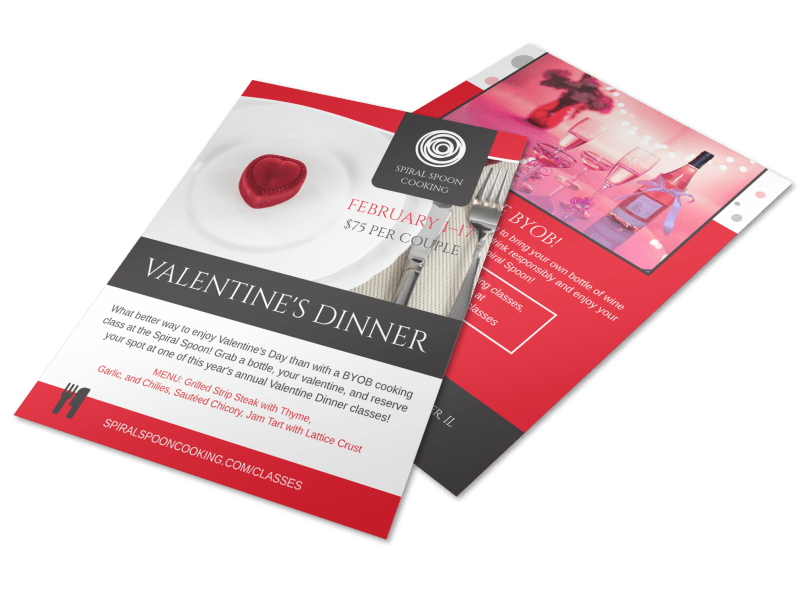 Valentine Dinner Flyer Template