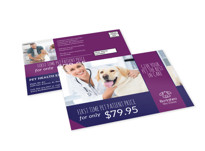 Pet Clinic EDDM Postcard Template