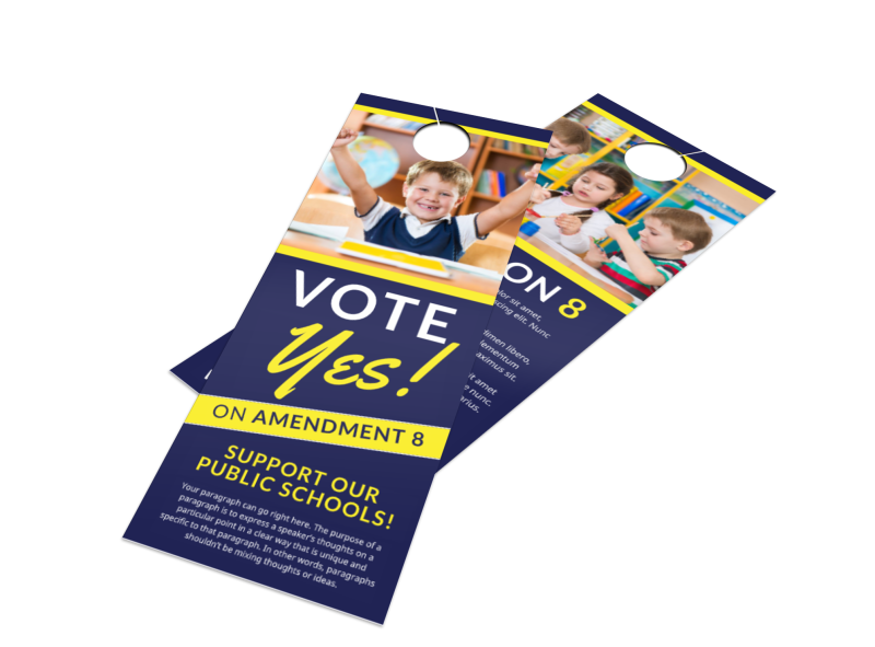 Vote Yes Door Hanger Template