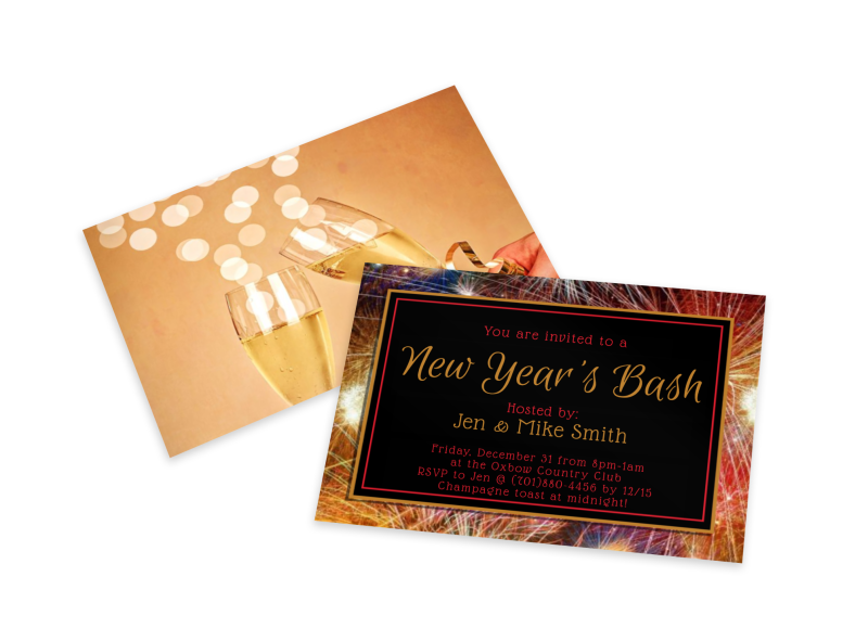 New Year's Eve Party Invitation Card Template 2