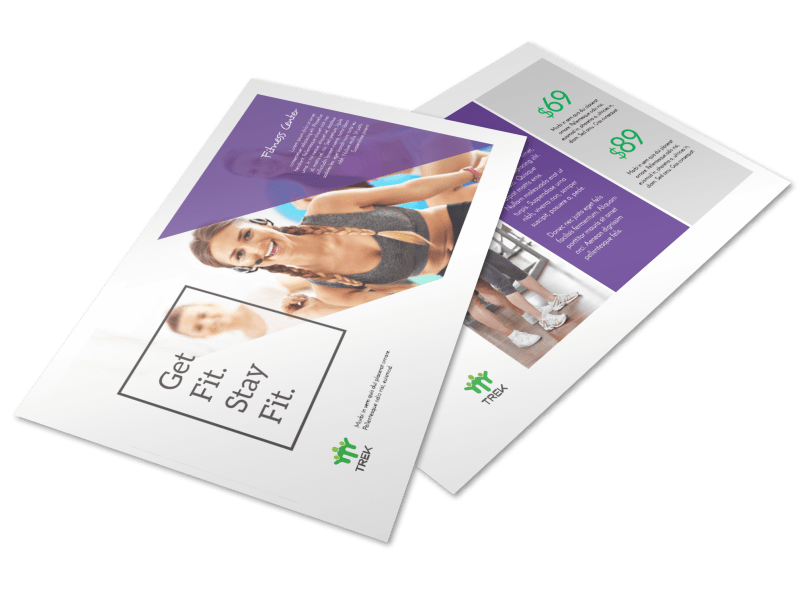 Clean Fitness Postcard Template