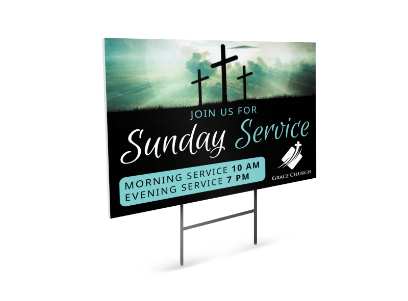 Church Service Yard Sign Template spr8lrvvyn