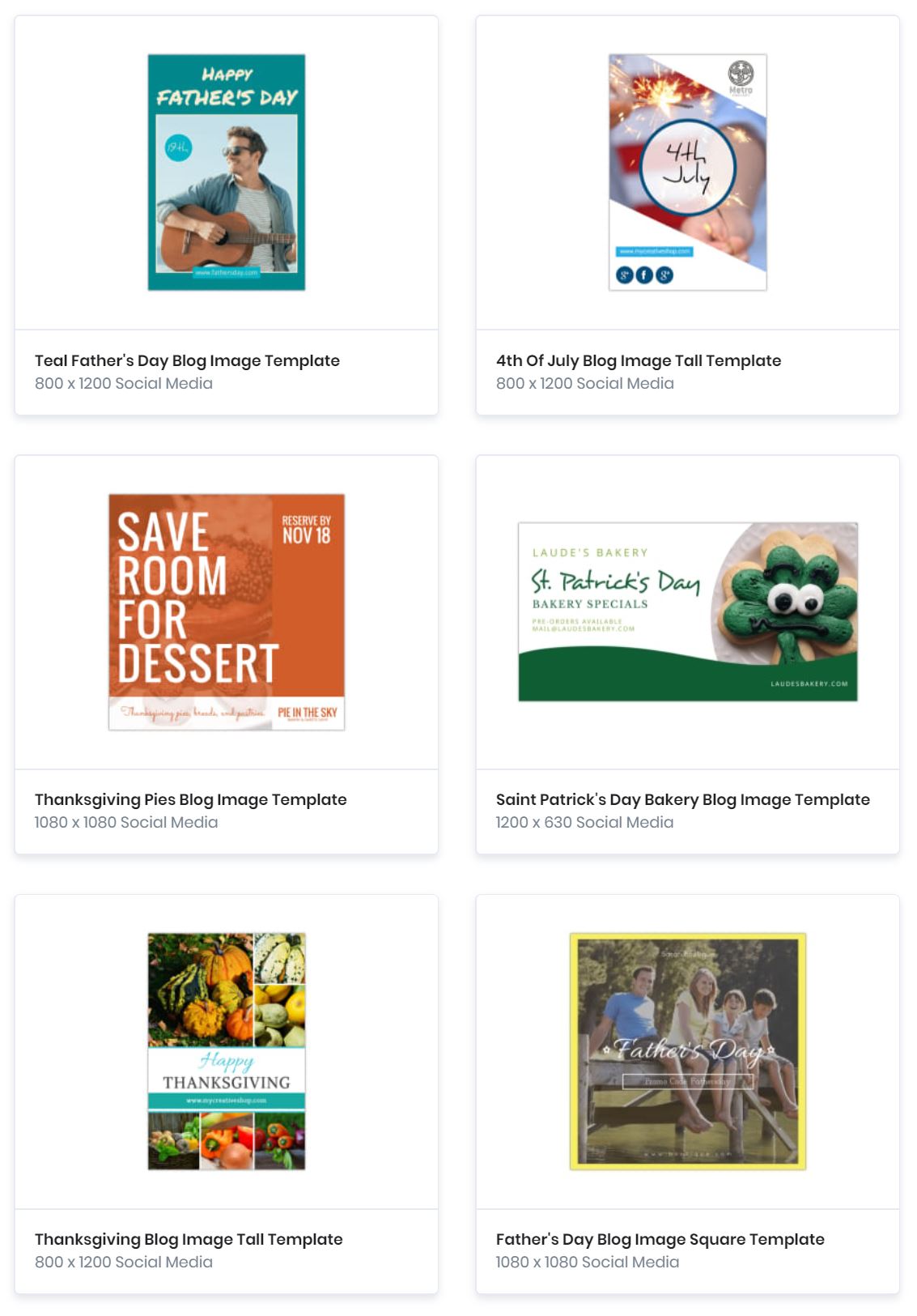 Blog Templates Catalog