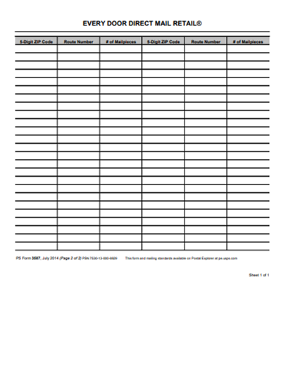 USPS EDDM Form 3587 p2