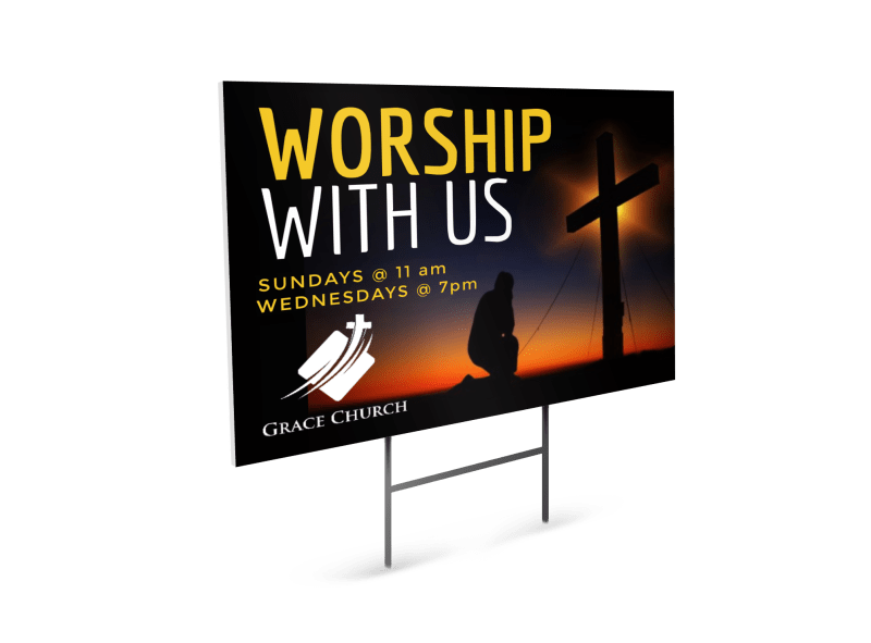 Church Service Yard Sign Template h8v2jqdgct