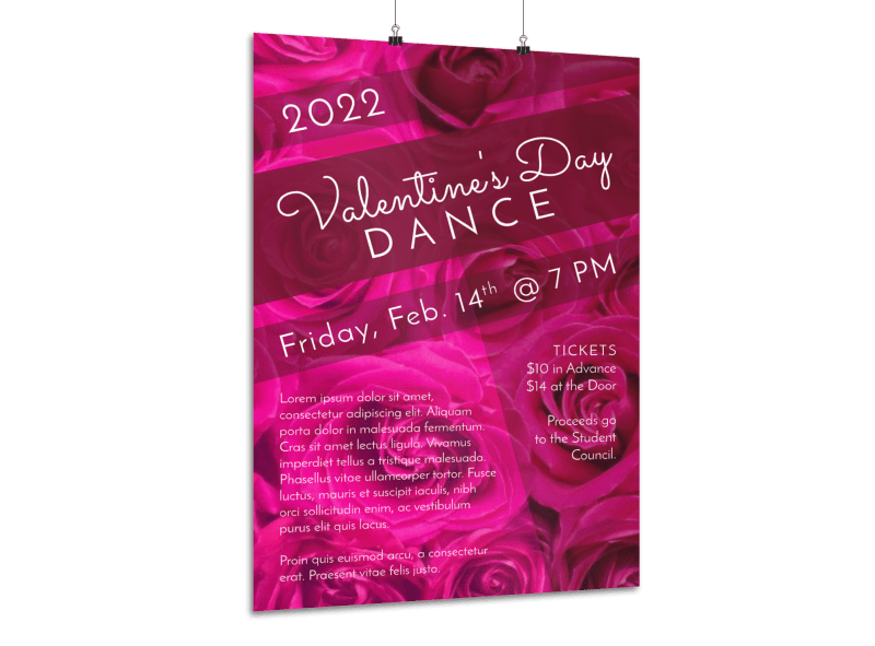 School Valentines Day Dance Poster Template