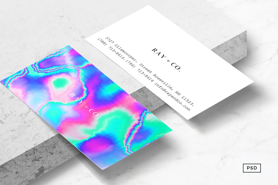 Holographic Business Card Template by 8 3 O