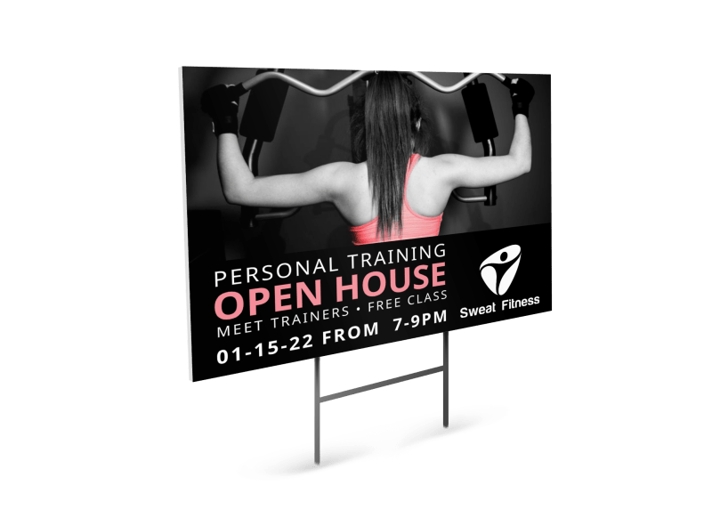 Fitness Event Yard Sign Template tbehdr5u4j