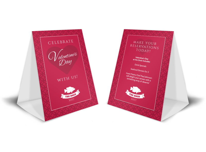 Beautiful Valentines Day Table Tent Template