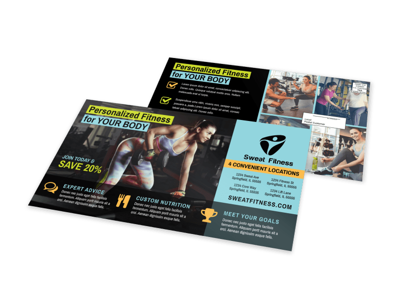 Personalized Fitness EDDM Postcard Template