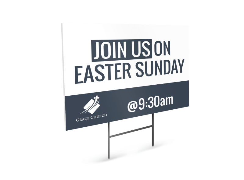 Church Easter Sunday Yard Sign