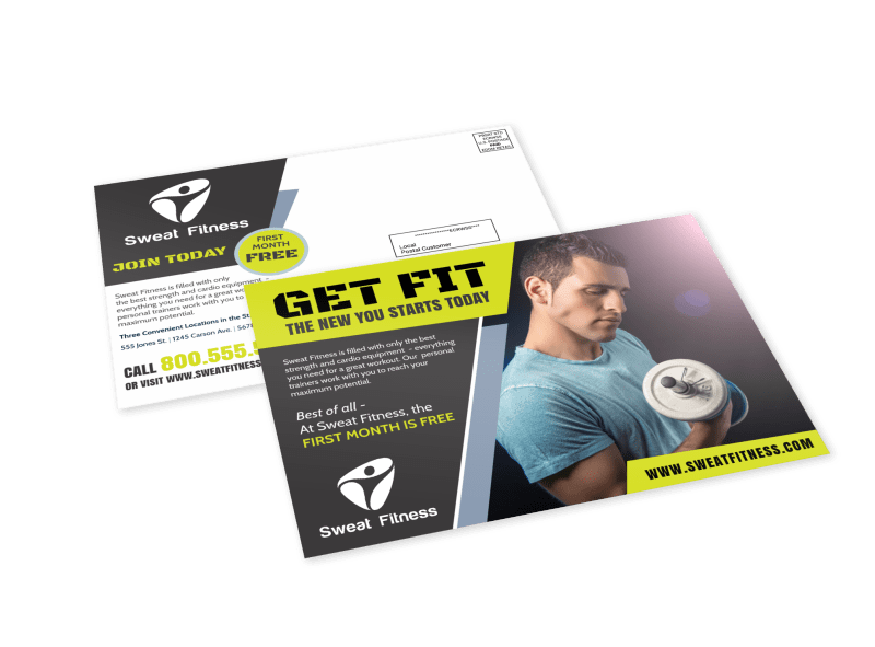 Get Fit Gym EDDM Postcard Template