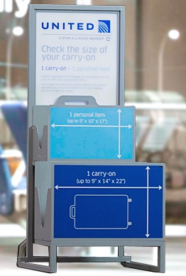 Carry-on Baggage Guidelines Image by United Airlines via Barkley Regional Airport