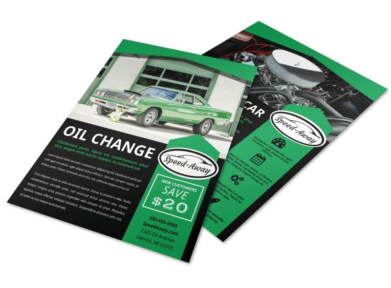 Auto Oil Change Flyer Template slo8dhw3wf