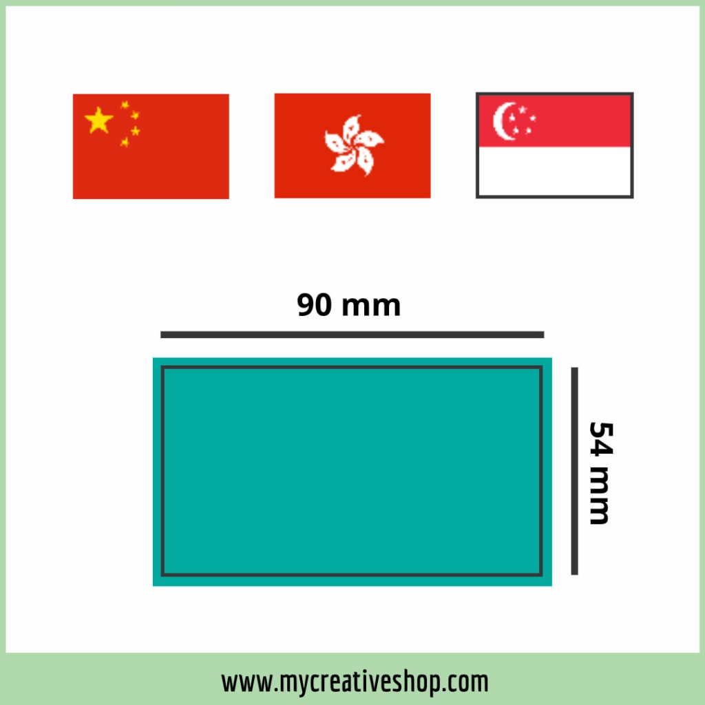 China HK Singapore Business Card Size Graphic