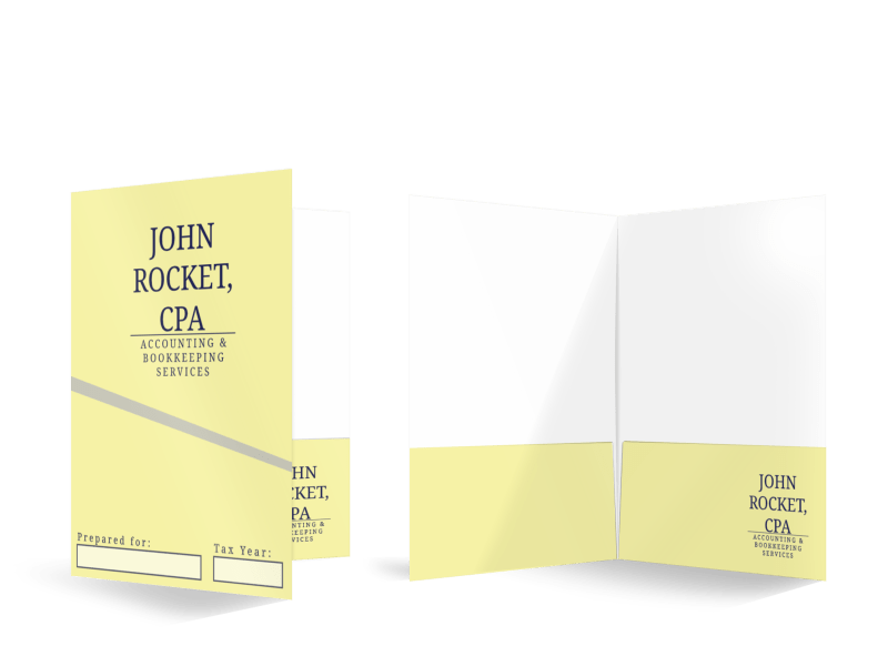 Accounting CPA Bi-Fold Pocket Folder Template