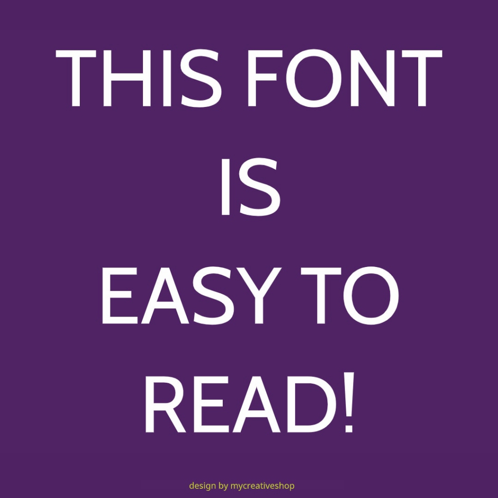 Sans Serif Font Example Graphic