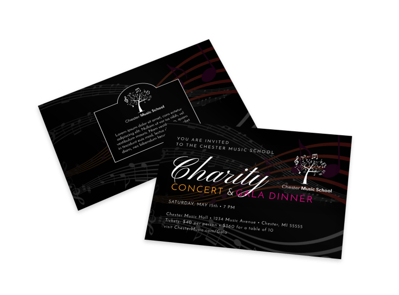 Charity Invitation Card Template