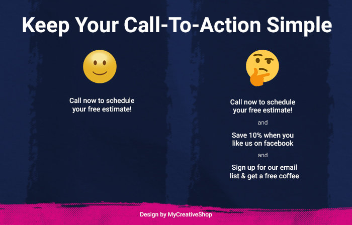 keep your call-to-action simple