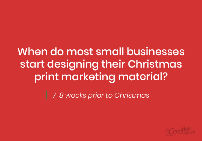 Small Business Christmas Print Schedule