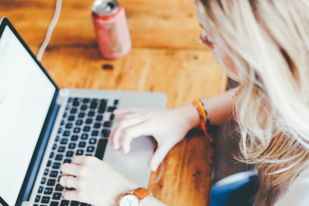 Woman Working on Computer