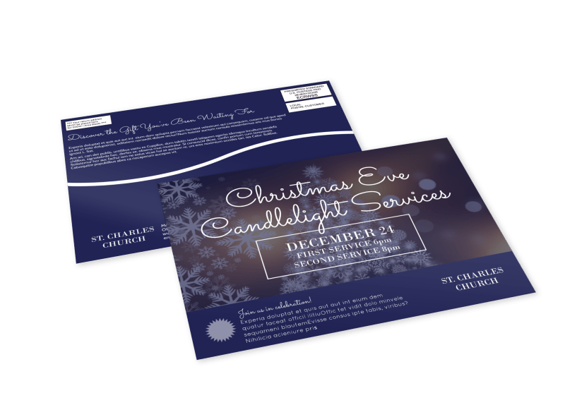 Christmas Eve Service EDDM Postcard Template