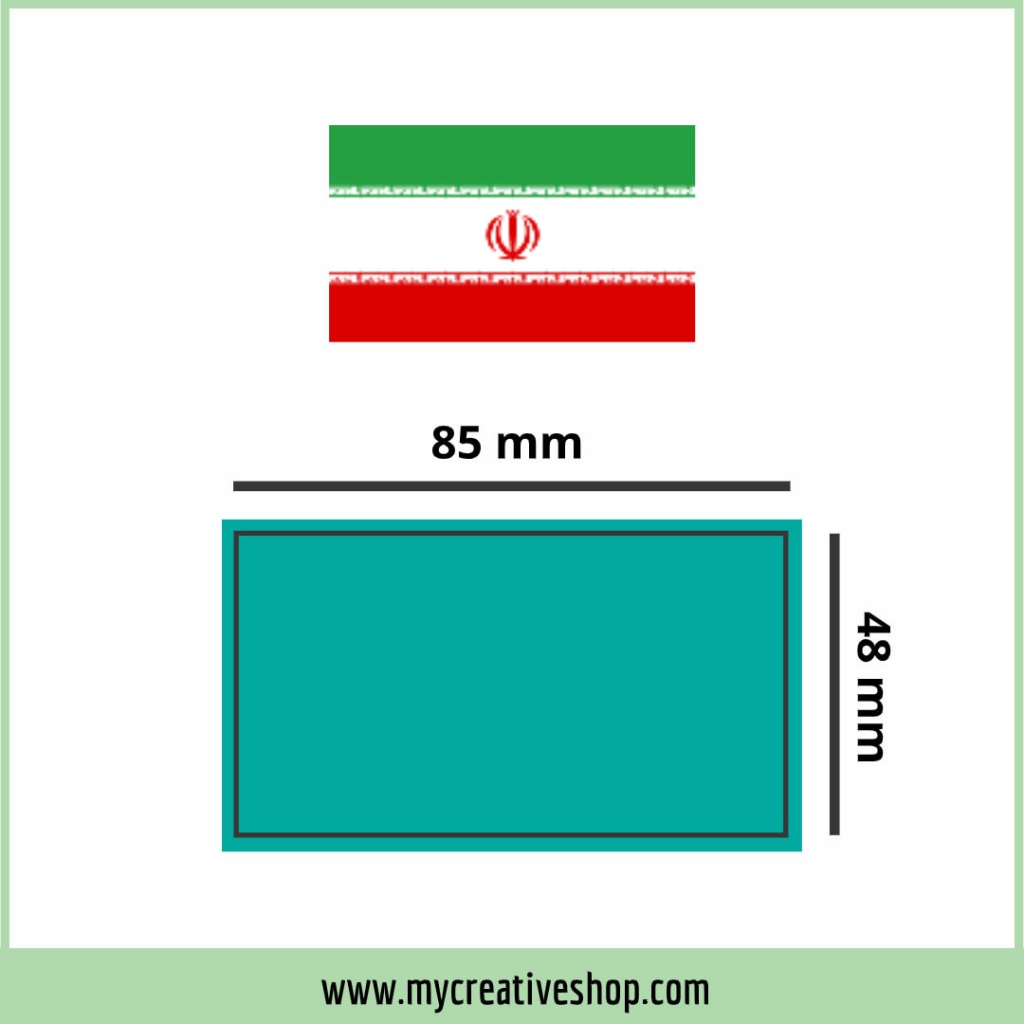 Iran Business Card Size Graphic