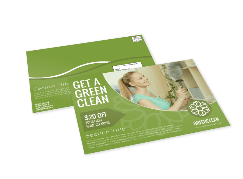 Green Cleaning EDDM Postcard Template