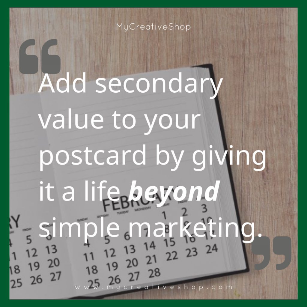 Adding Secondary Value to Your Postcard