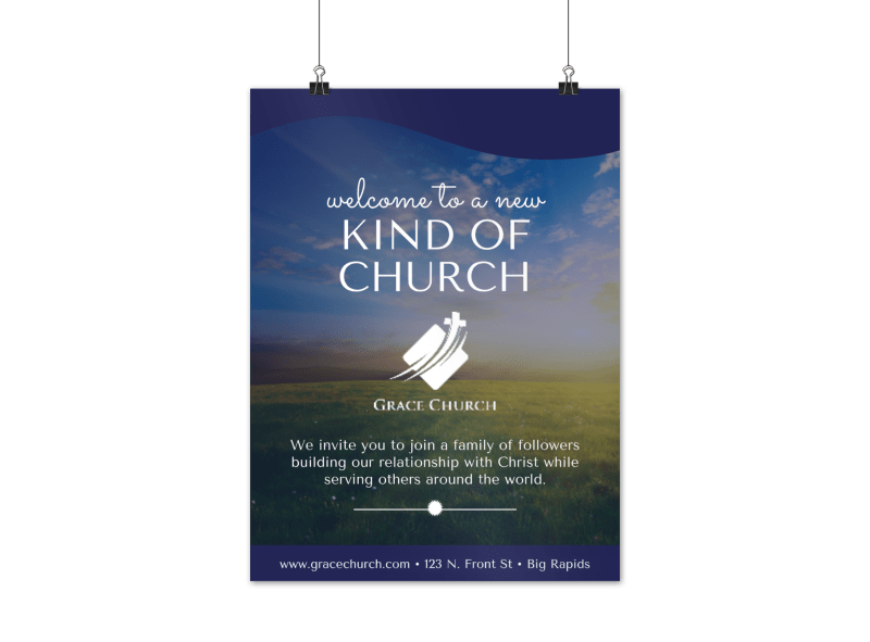 Beautiful Church Outreach Poster Template