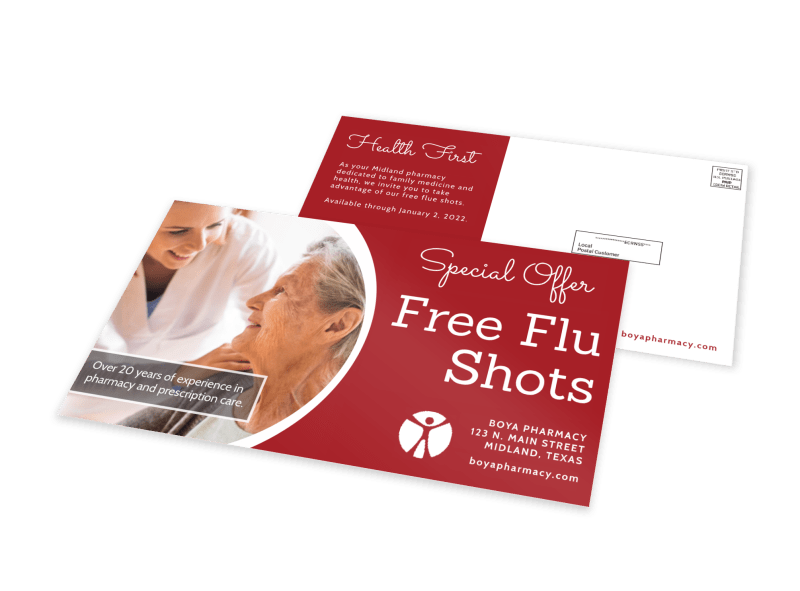 Flu Shot EDDM Postcard Template