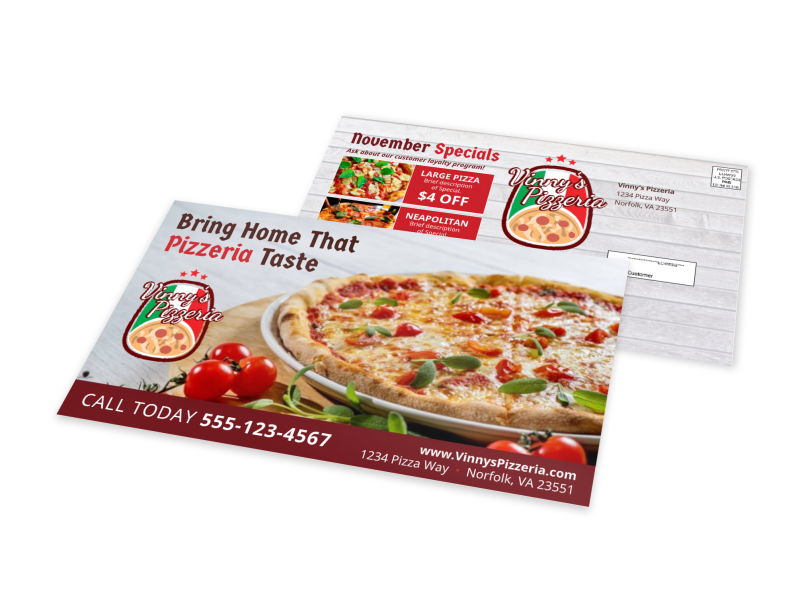 Pizzeria EDDM Postcard Template