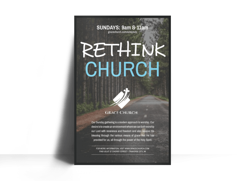 Rethink Church Outreach Poster Template