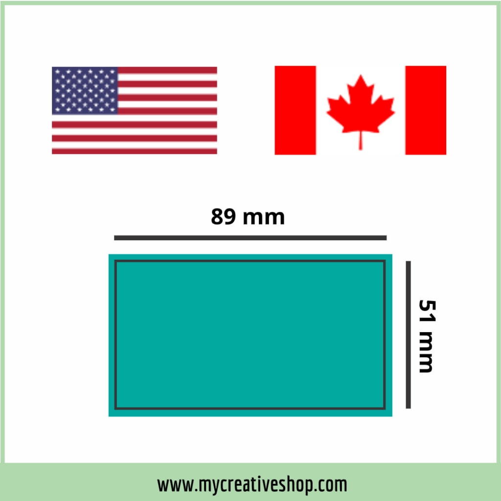 USA and Canada Business Card Size Graphic