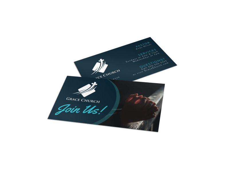 Church Outreach Business Card Template kx3wgiesh4