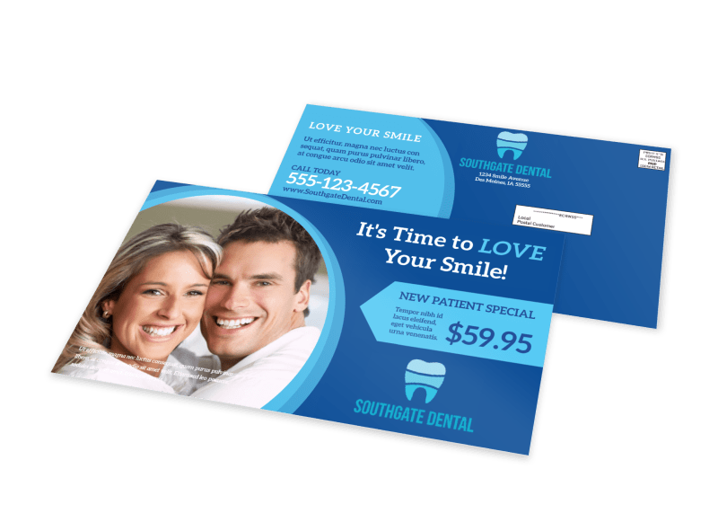 Blue Dental EDDM Postcard Template