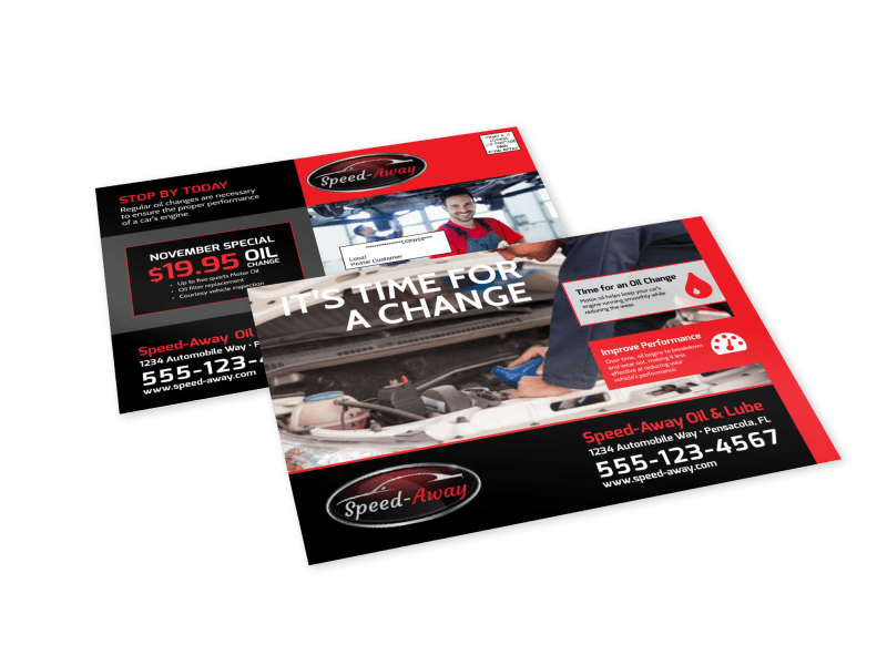 Auto Oil Change EDDM Postcard Template