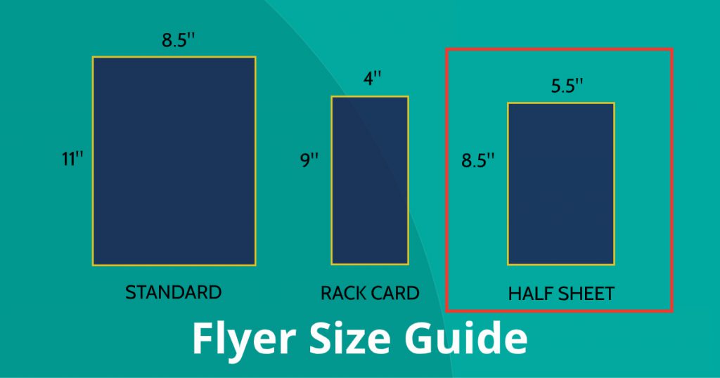 Flyer Size Guide - Half Sheet 