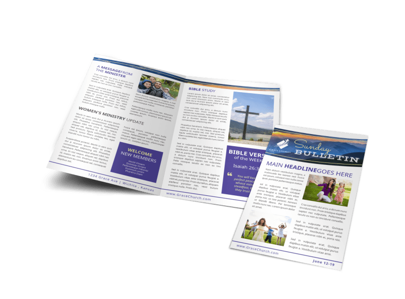 Sunday Church Bulletin Template