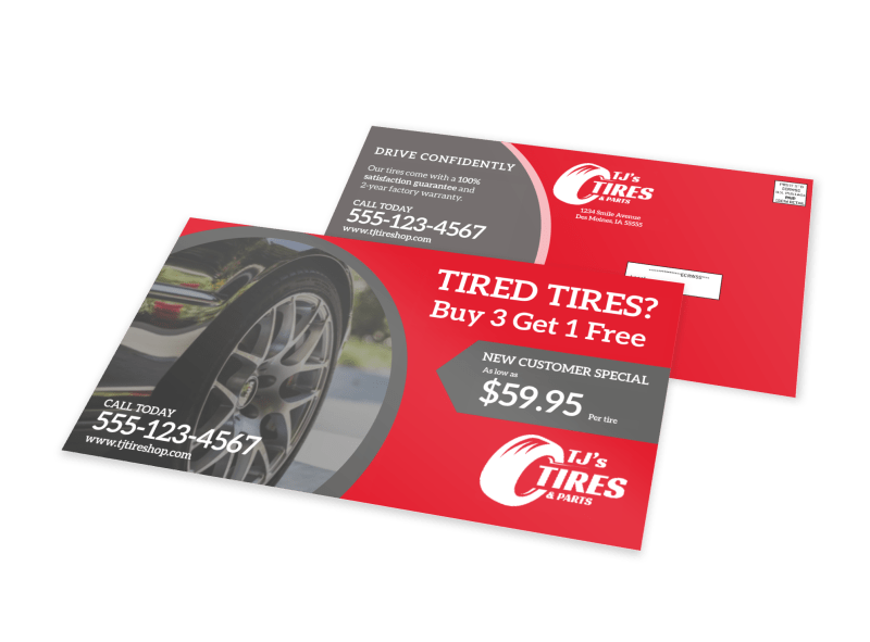 Automotive Tire EDDM Postcard Template