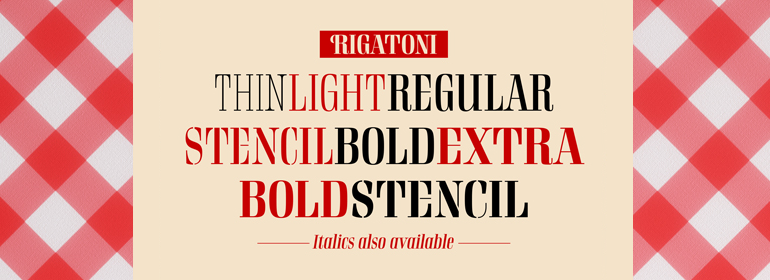 Rigatoni Font